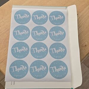 PosherSwag Sky Blue Thanks Stickers Poshmark Large Merch Unisex Supply Office